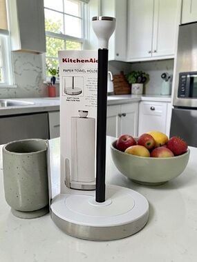 KitchenAid White Stainless Steel Paper Towel Holder